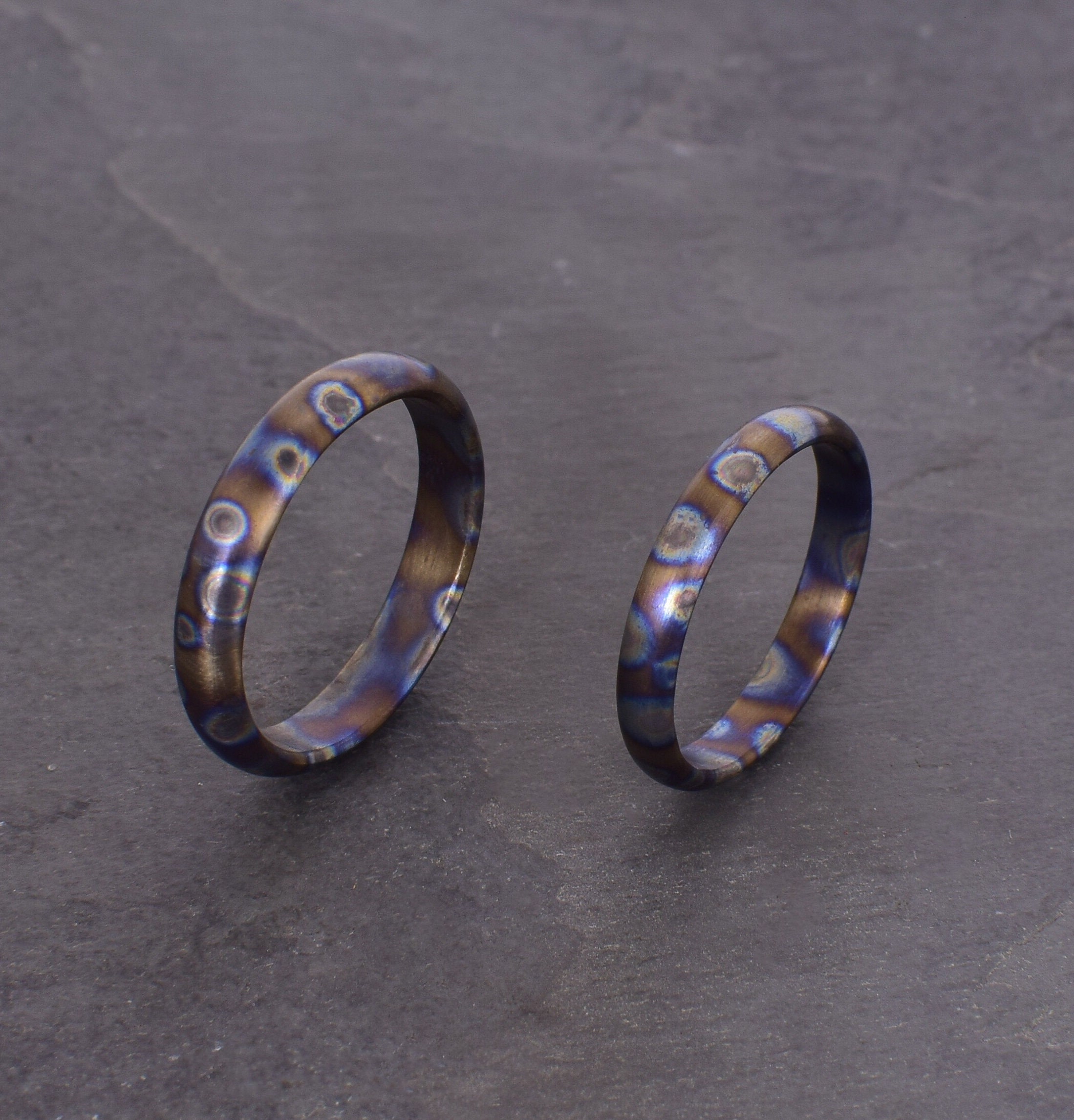 Anillos de titanio se oxidan hotsell