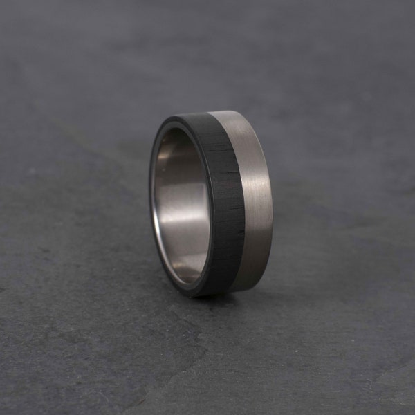 Anello Personalizzato Regalo Papà Willis Judd - Anello Per Papà In Titanio Con Incisione Anello Regalo Padre