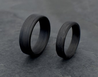 anillo de fibra de carbono, anillo de banda, anillo negro, anillo de bodas