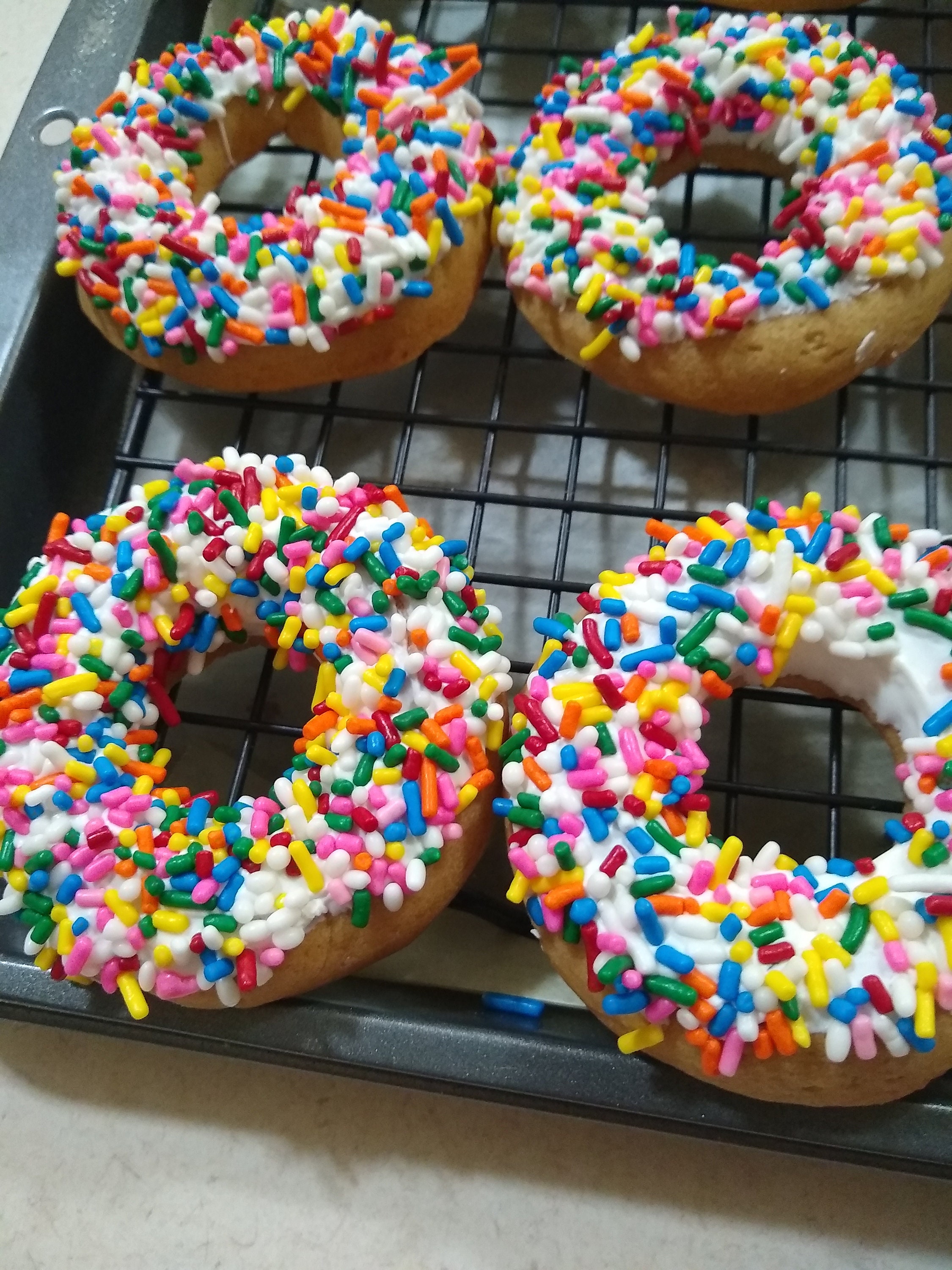 Rainbow Sprinkles Donut