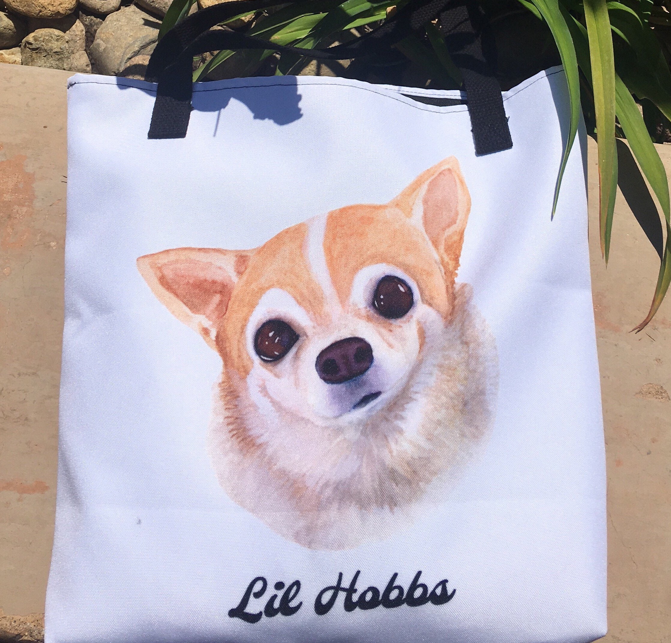  Tan And White Chihuahua Dog Face Tote Bag, 3D Chihuahua Dog  Face Shoulder Bag With Press Stud, Chihuahua Dog Printed Tote Bags For  Chihuahua Lovers Gift, Reusable Shopping Bags Travel Casual