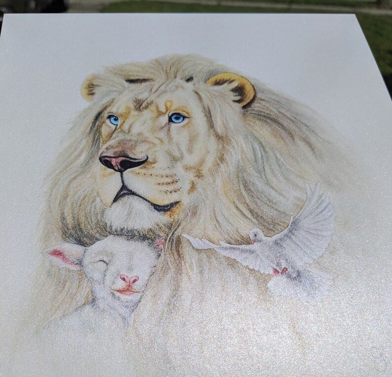 The Lion the Lamb and the Dove Holy Trinity Christian Faith Etsy