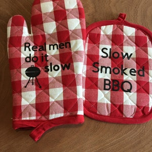 Funny BBQ Oven Mitt and Potholder
