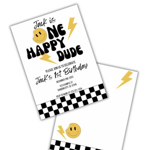 One Happy Dude Birthday Invitation