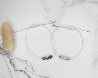Energie Armband mit Jade Perlen, Naturstein Schmuck, Jade Schmuck, Makramee Armband