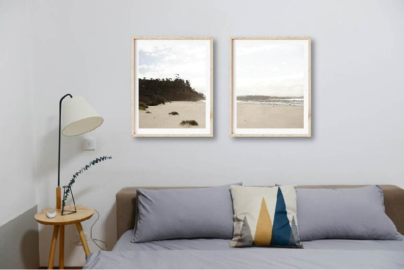 Printable Beach Artwork Set 2 Piece Beach Ocean Forest | Etsy