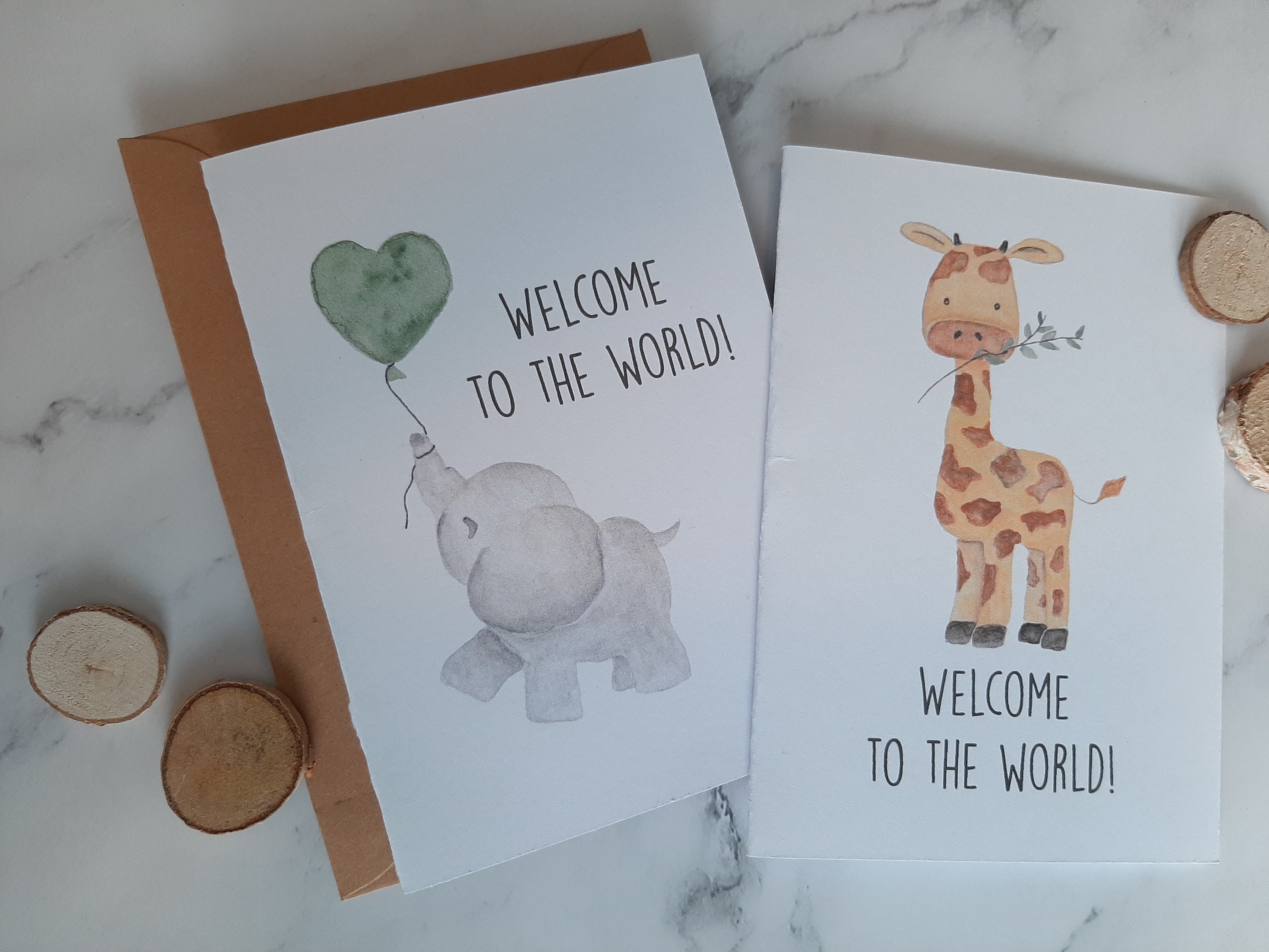 Aquarelle Baby Karte Wasserfarben Karte zur Geburt faltbare | Etsy