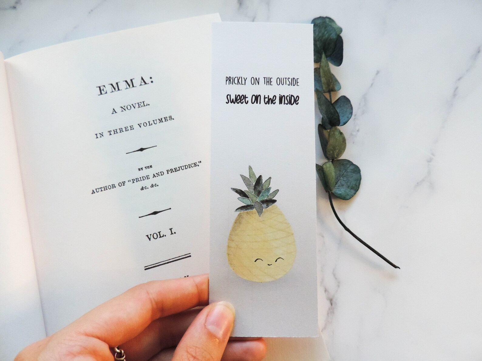 Pineapple Bookmark, Sweet on the Inside, Cute Book Mark, Watercolor ...