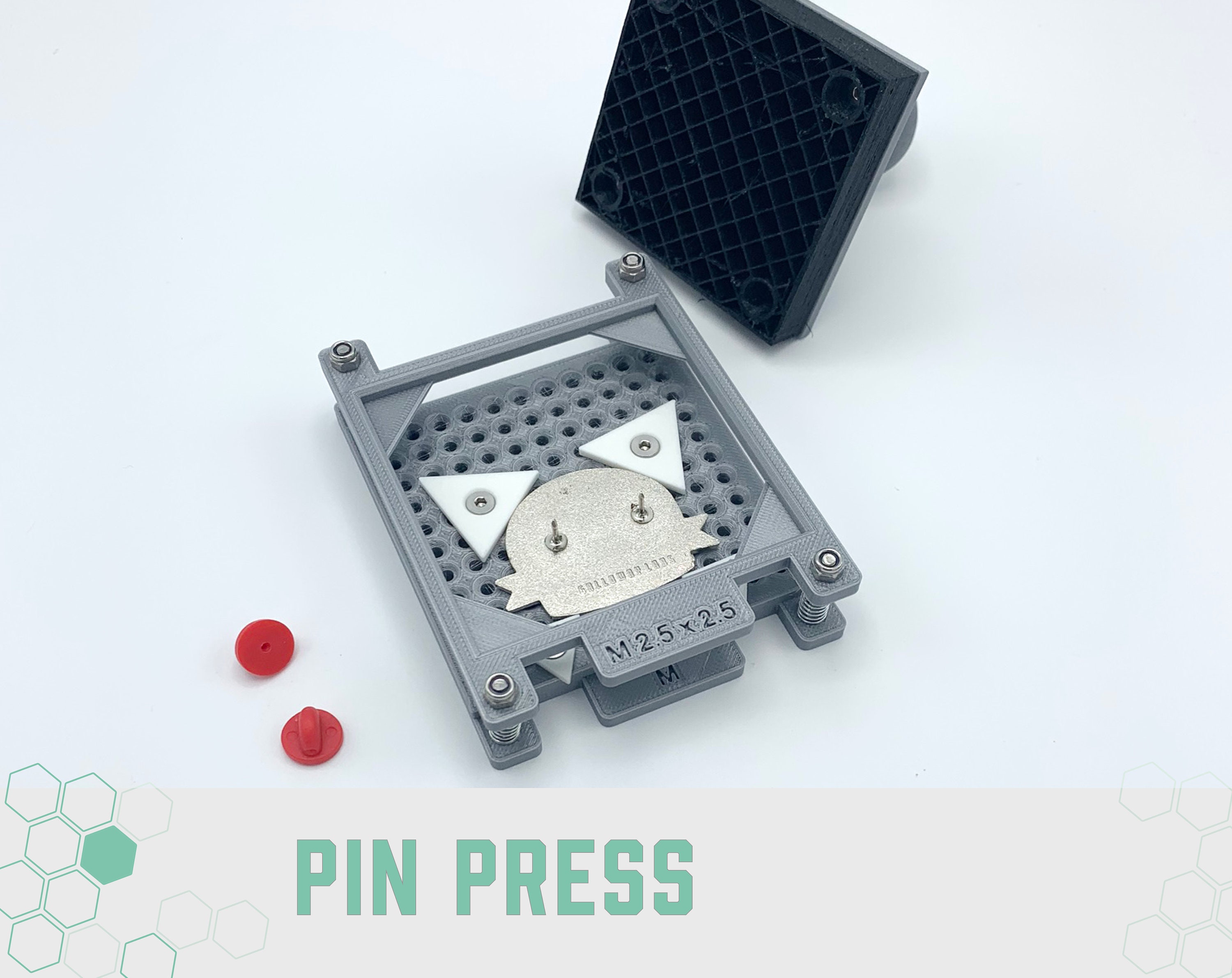 Pin Backing Card Press 3d Printed Tool - Etsy