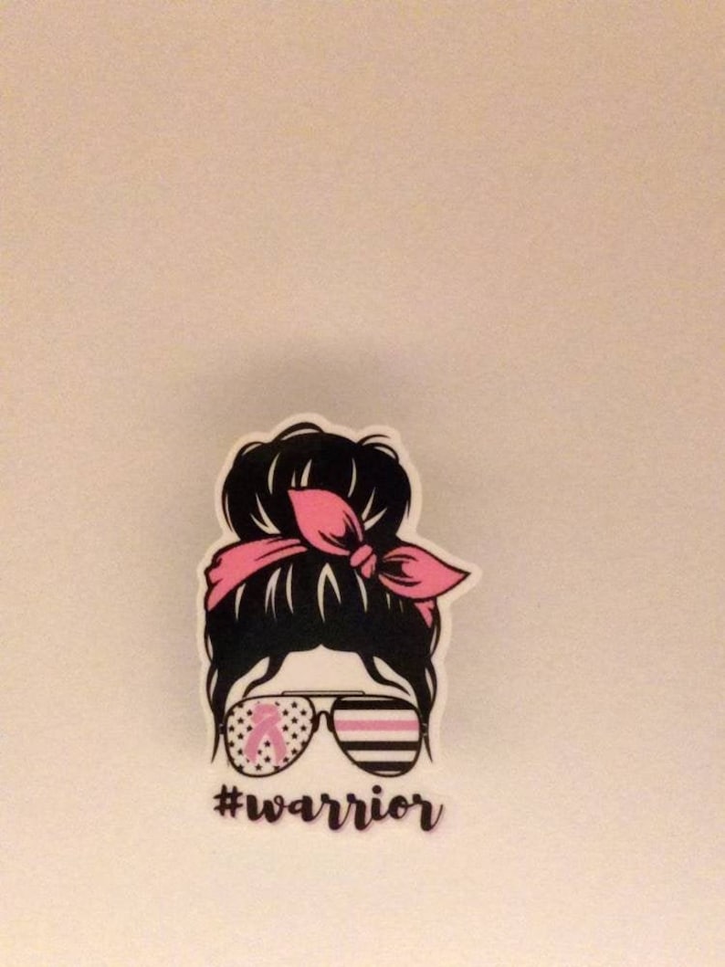 Breast Cancer Warrior Sticker: Waterproof Laptop Decal bild 4