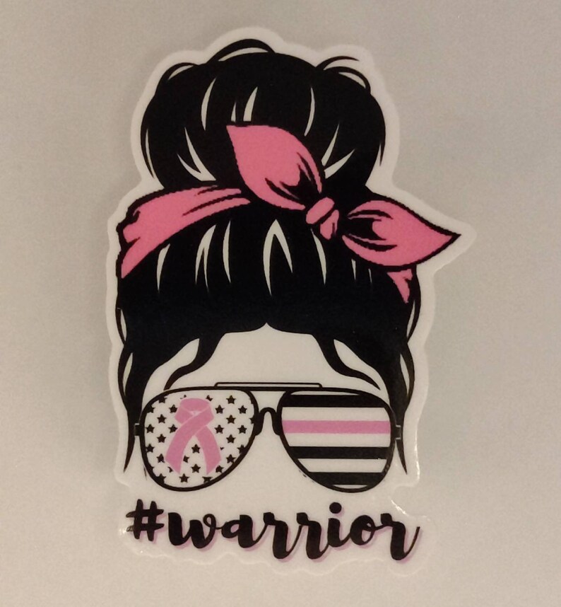 Breast Cancer Warrior Sticker: Waterproof Laptop Decal bild 5