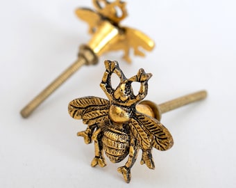 Antique Gold Bumble Bee Drawer Knob | Door Cupboard Knob |