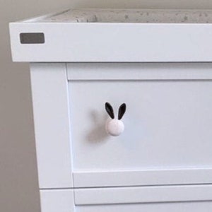 Resin Bunny Ear Knob | Nursery Drawer Pull