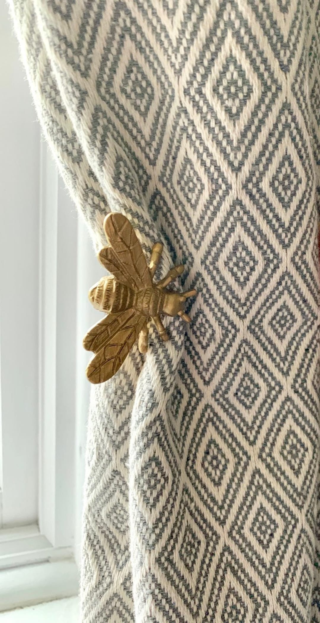 1x Gold Bumble Bee Curtain Tieback Gold Door Hook Etsy
