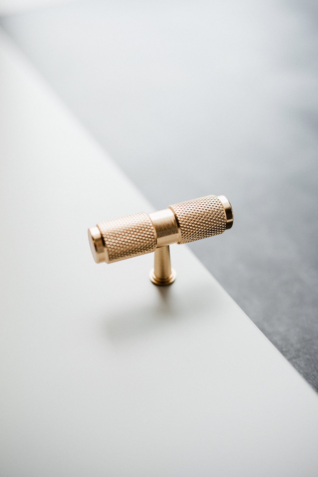 Knurled Brass T bar Handle Knob Etsy
