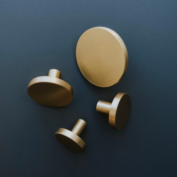 Round Brass Handle Knob | Wardrobe Knob | Cabinet Knob