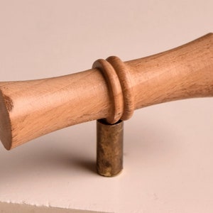 Bamboo Wood Handle Wood T Bar Bar Handle Kitchen Handle image 4