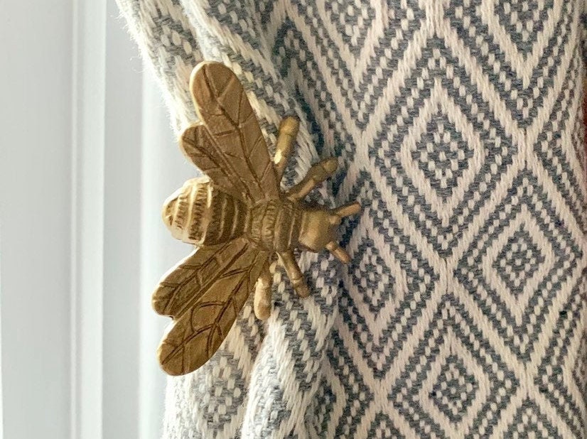 2x Gold Bumble Bee Hooks Curtain Tiebacks Door Hook Etsy Australia