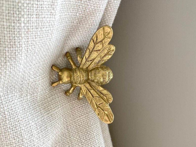 Gold Bumble Bee Curtain Tieback
