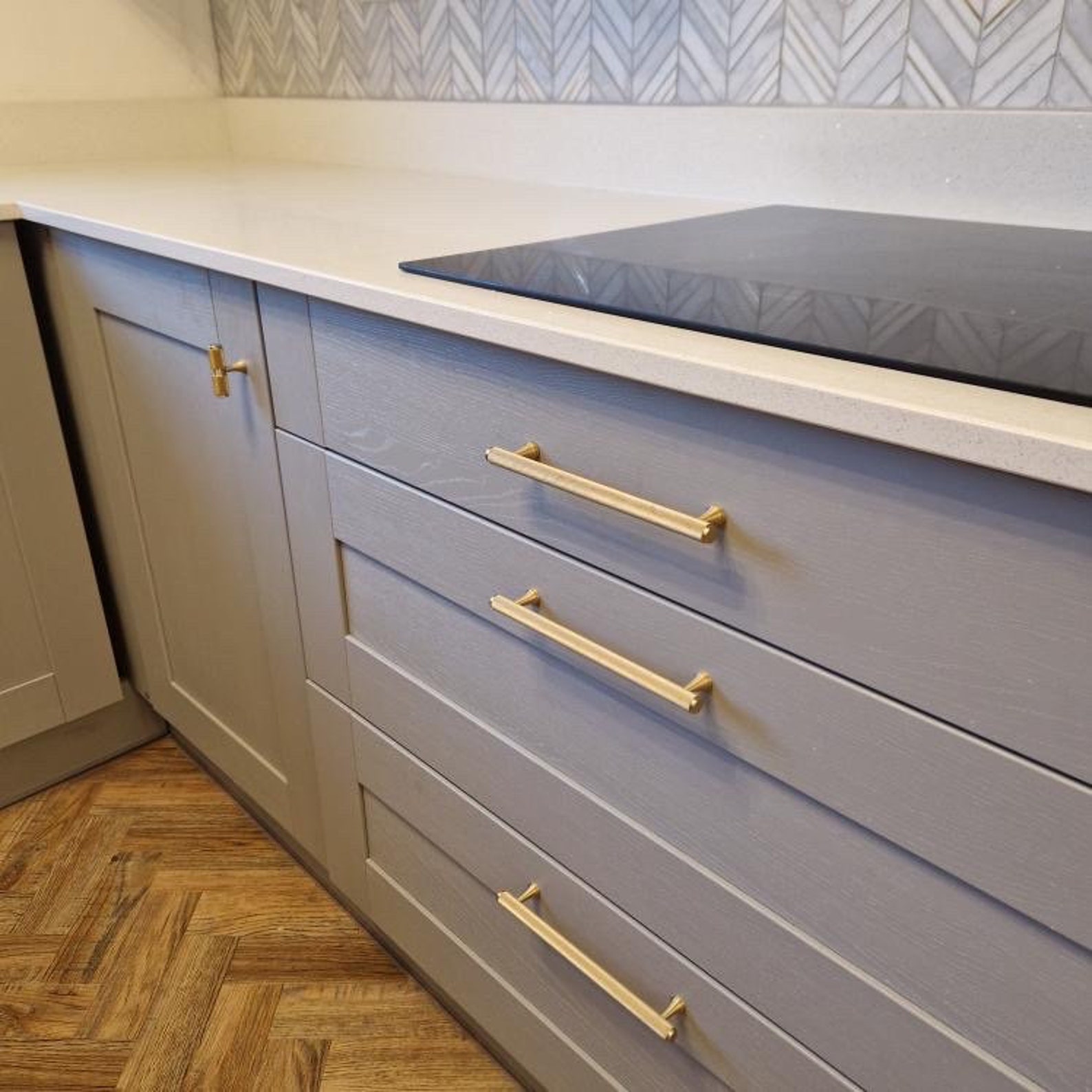 Knurled Brass Gold Handle Kitchen Handle Wardrobe Handle Etsy