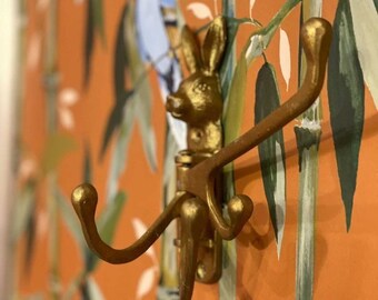 Gold Rabbit Multi Hook | Nursery Decor