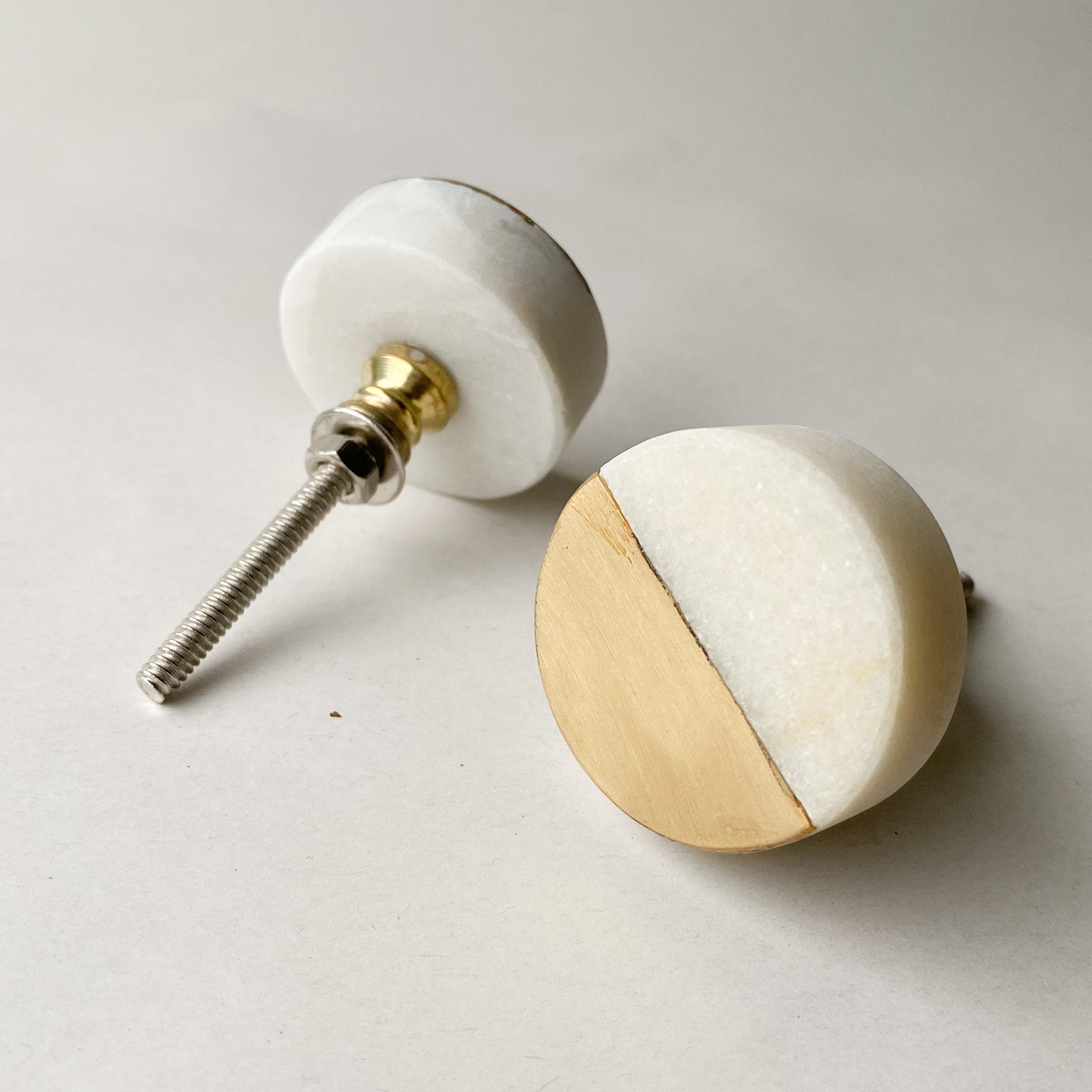 White Round Marble Knob Marble Drawer Knob Knob Etsy UK