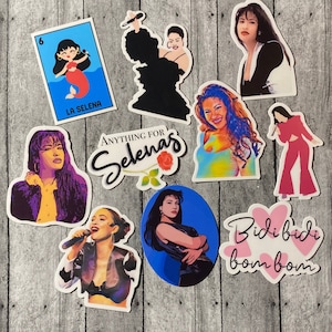 Selena Quintanilla water resistant stickers 2” stickers grab bag - 10 stickers in total - great for class prizes