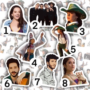 Famous Spanish speakers/Latinos Spanish musical artists  - 3” die cut water resistant sticker