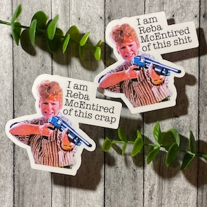 Pegatina de Reba McEntire: troquelada de 3&quot; resistente al agua