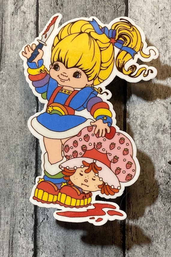 Rainbow Brite Horror - die cut waterproof sticker
