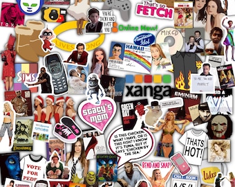 2000s sticker grab bag - die cut water resistant stickers
