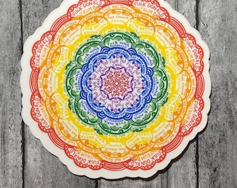 Pegatina troquelada resistente al agua con diseño de mandala de 3 pulgadas que se joda Donald Trump/que se jodan los republicanos