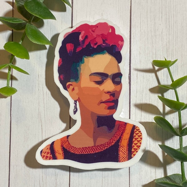 Pegatina Frida Kahlo 3" troquelada resistente al agua