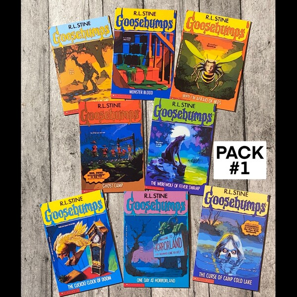 Goosebumps books sticker pack- 8 water resistant stickers