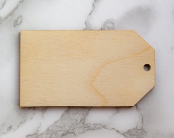 Unfinished scrapbooking carré bois PIECES Ornement Blanc plaque en bois tags 