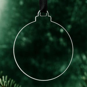 3.5&quot; Clear Round Acrylic Ornament Blanks | Circle Disc DIY Craft Supplies | Laser Cut Keepsake Blanks