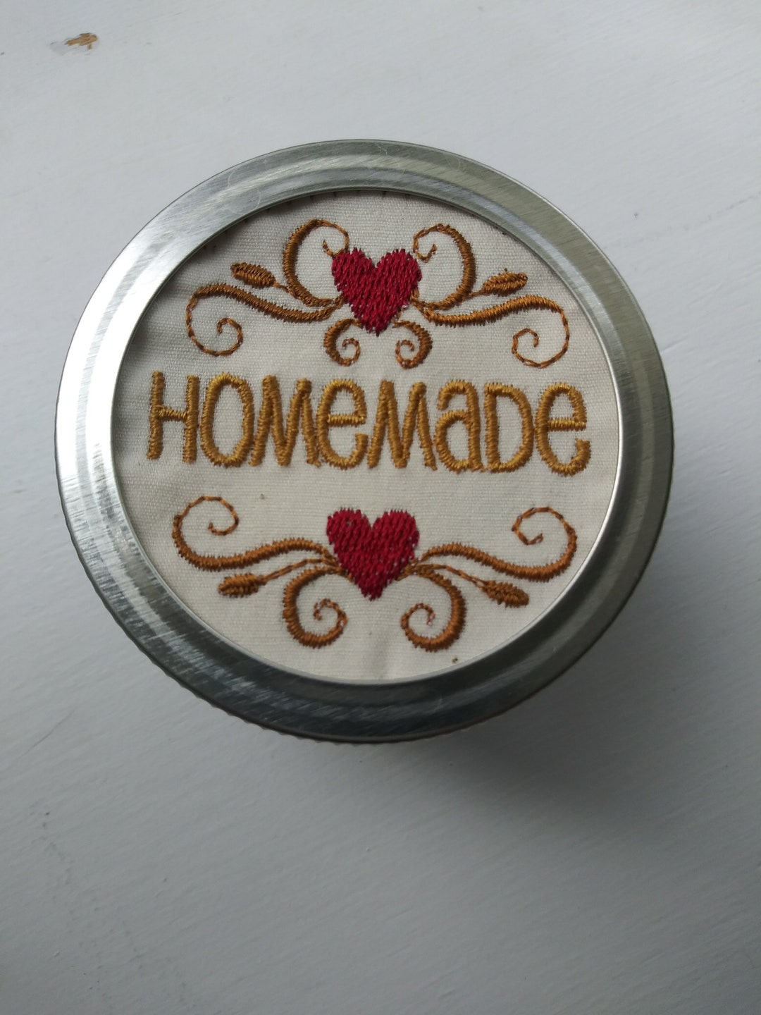 Mason Jar Cover, Homemade Mason Jar Lid Cover. Ball Jar Top. Canning
