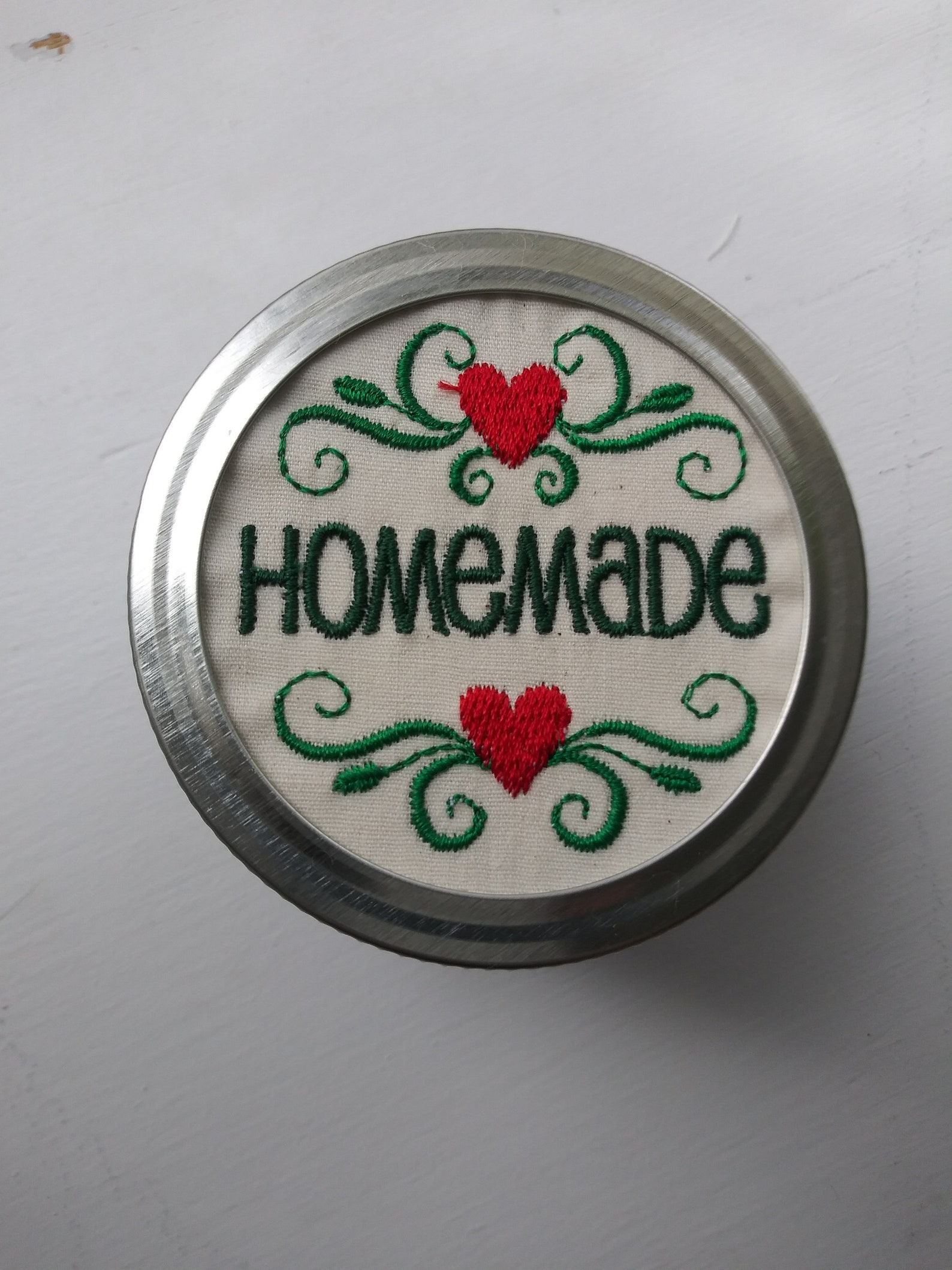 Mason Jar Covers. Homemade Canning Jar Lid Cover,machine Embroidered Mason Jar Cover Etsy