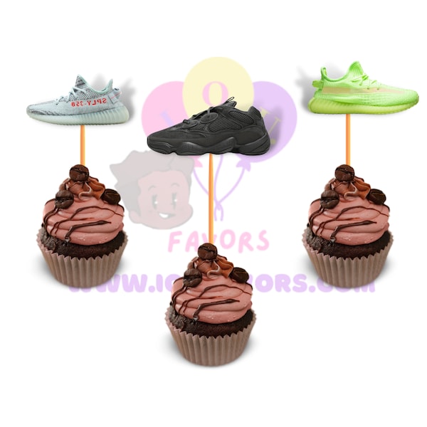 Yeezy Cupcake Toppers Unique Gifts for Sneakerheads