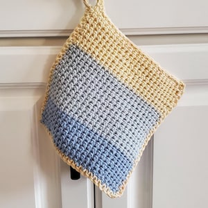 Large Sunset Square Pot Holder / Counter Saver / Kitchen Trivet; 100% Cotton