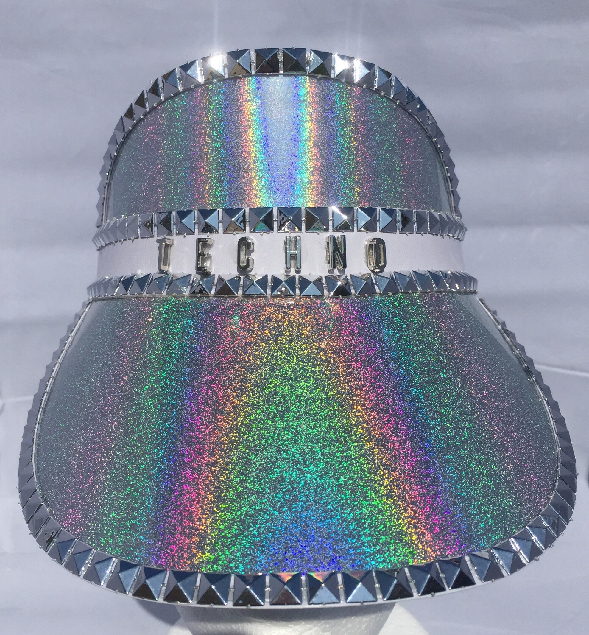 White Holographic Visor Personalized Sun Visor Bachelorette Etsy