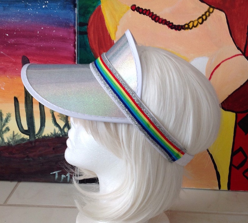 Personalized Visor Holographic Sun Visor Festival Sun Visor Pride Sun Visor Retro Holographic Sun Visor