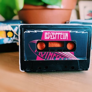 Cartera con tarjeta de casete personalizada de Led Zeppelin