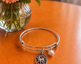 Unicorn Handmade Semiprecious Expandable Charm Bracelet