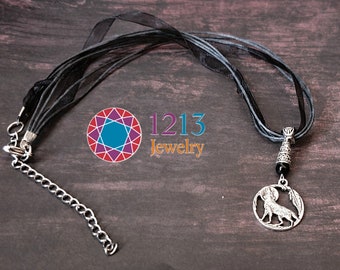 Wolf Onyx Necklace Handmade