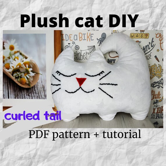 cat shaped pillow pattern
