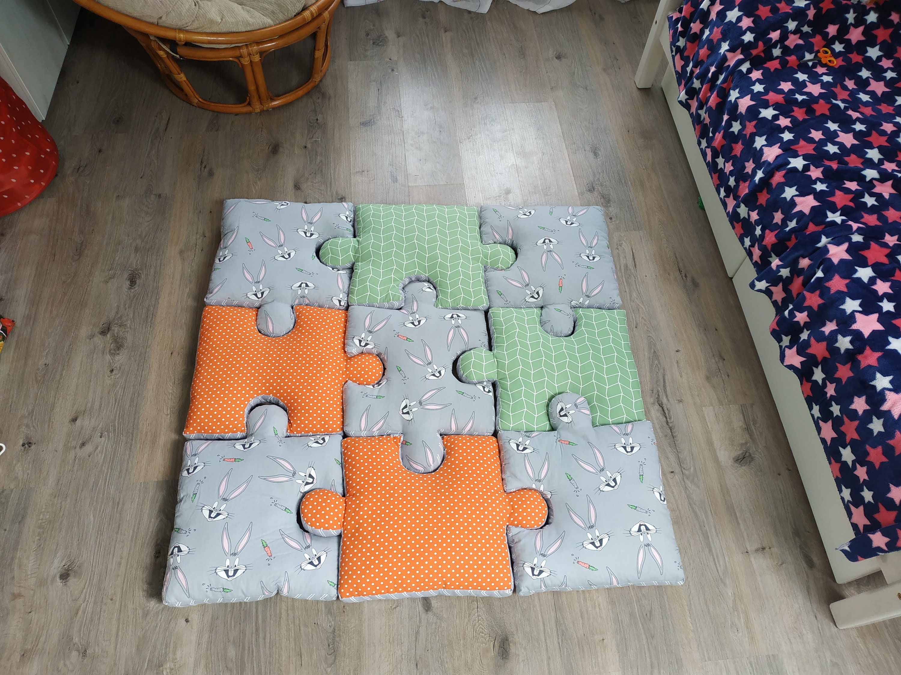 Puzzle bebé jugar estera con los insectos conejito hija del | Etsy