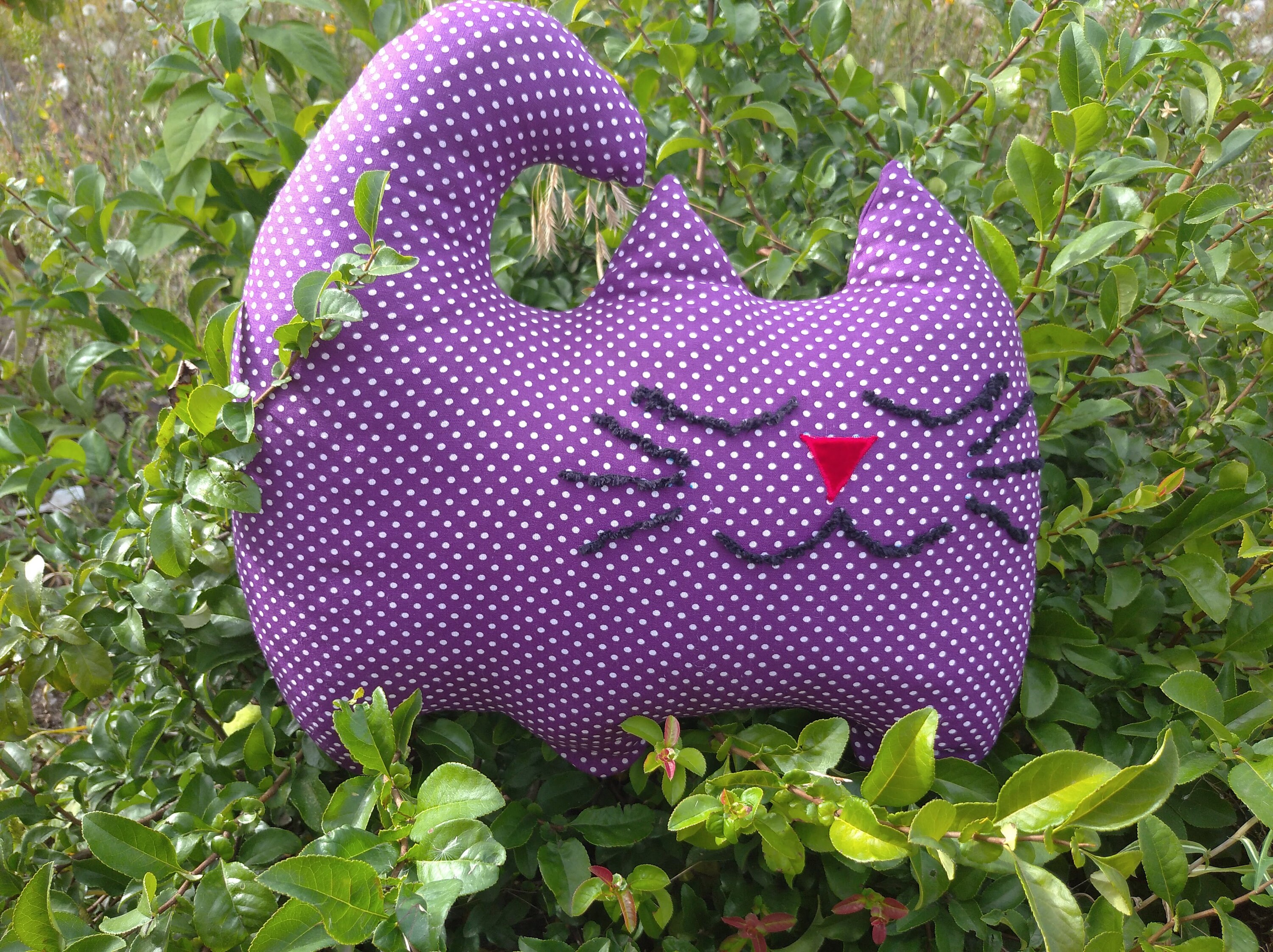 Sewing Pattern Cat Shaped Pillow With Curled Tail Cat Pillow Etsy