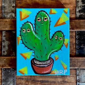 Kaktus Kult, Original Acryl auf Leinwand