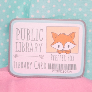 Flexibele magneet kawaii vos bibliotheekkaart - leuk leesgrage decor - perfect cadeau voor lezers